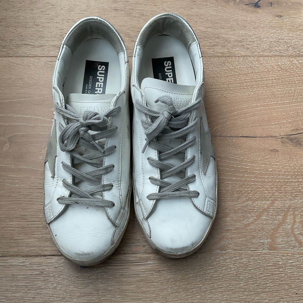 Golden Goose Low-Top Sneakers - White with Gray Accents